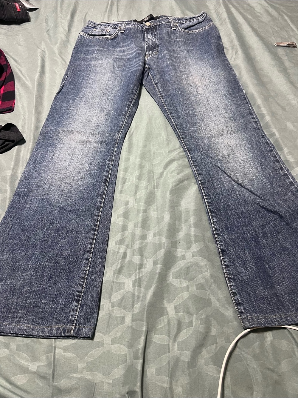 Vintage Versace Classic Faded Blue Bootcut Jeans